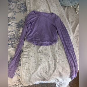 Athletic Purple Long Sleeve Top